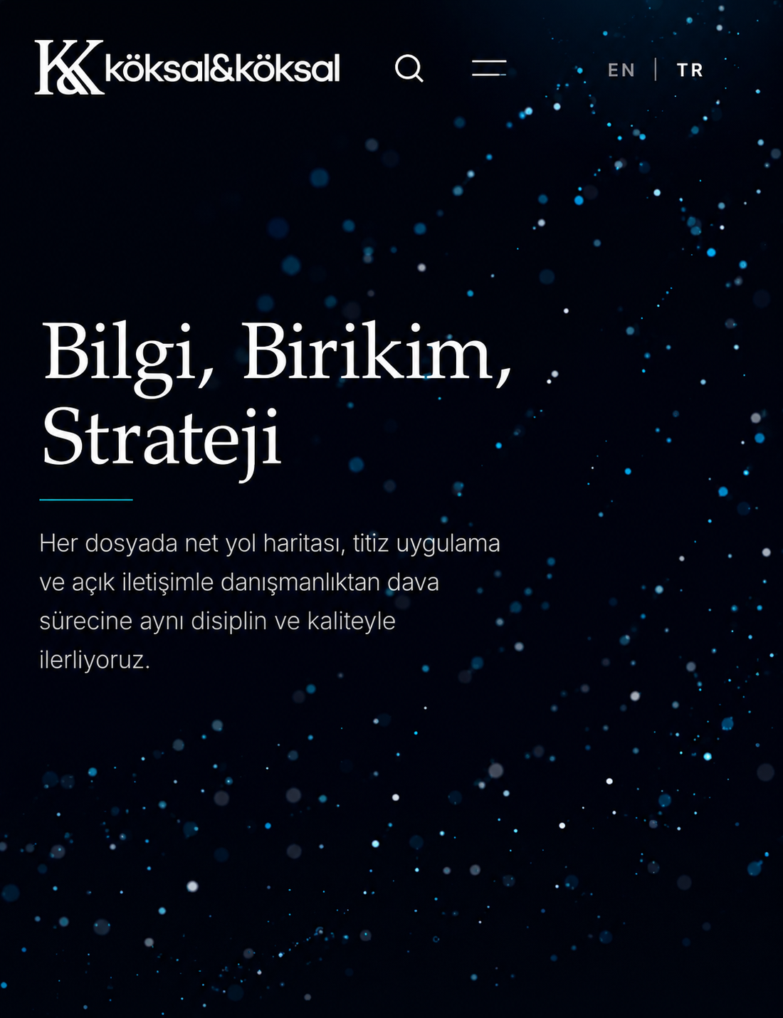 Köksal & Köksal website expressing legal expertise with calm hierarchy